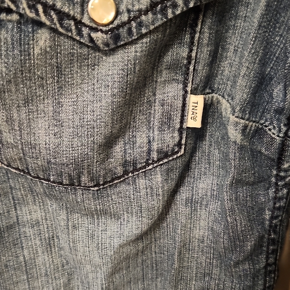 TNA Denim Button-Up Shirt - Picture 3 of 5